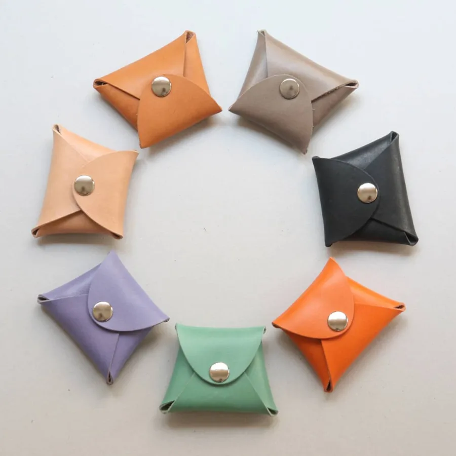 Koncept Studios leather coin purse case in various colors